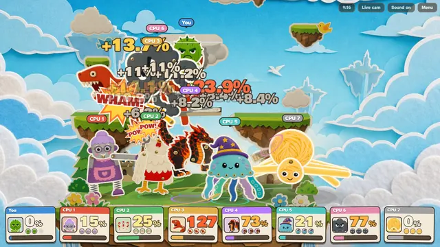 Eight-player brawl