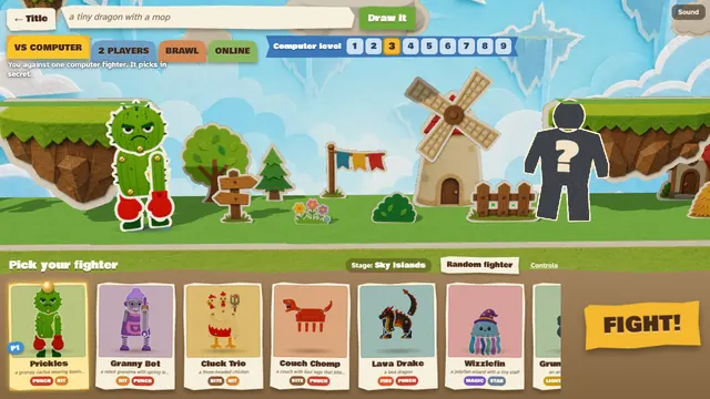 Fighter select screen